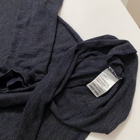 NWOT James Perse Pullover Modal Blend Womens Top Long Sleeve Navy Size 0 (XS) - Picture 8 of 8